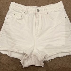 Top shop white jean shorts size 4